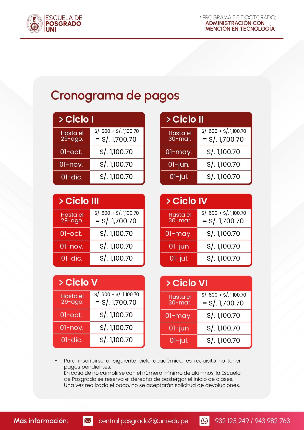 BROCHURE DAT UNI 2026 II CRONOGRAMA