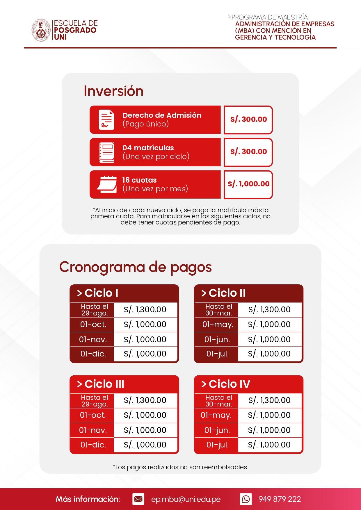 BROCHURE MBA UNI 2026 II INVERSION