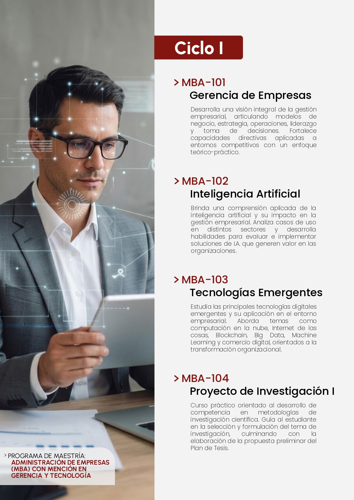BROCHURE MBA UNI 2026 II PE1