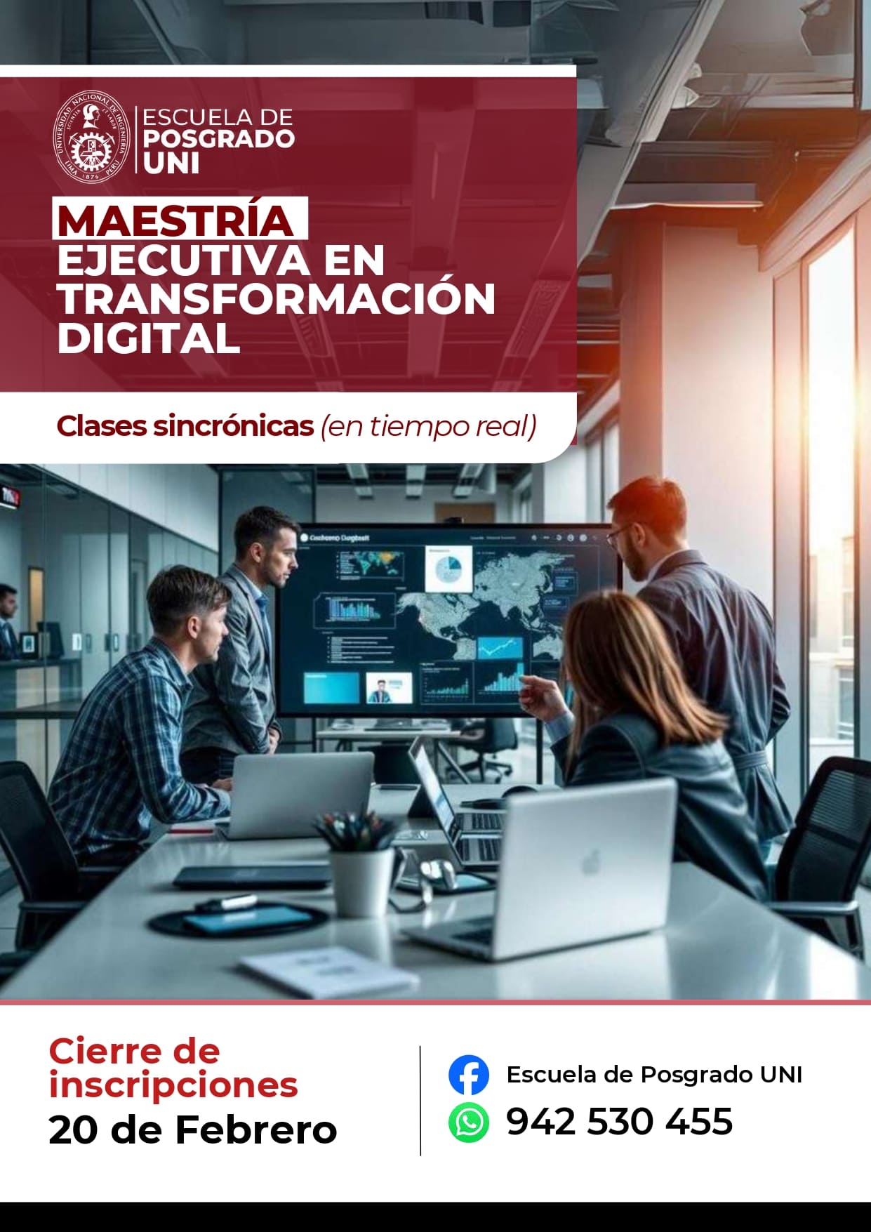  <p style=text-align: left;>Maestría Ejecutiva en Transformación Digital</p> <p style=text-align: left;>Inicio de Clases : 01/04/2026</p>