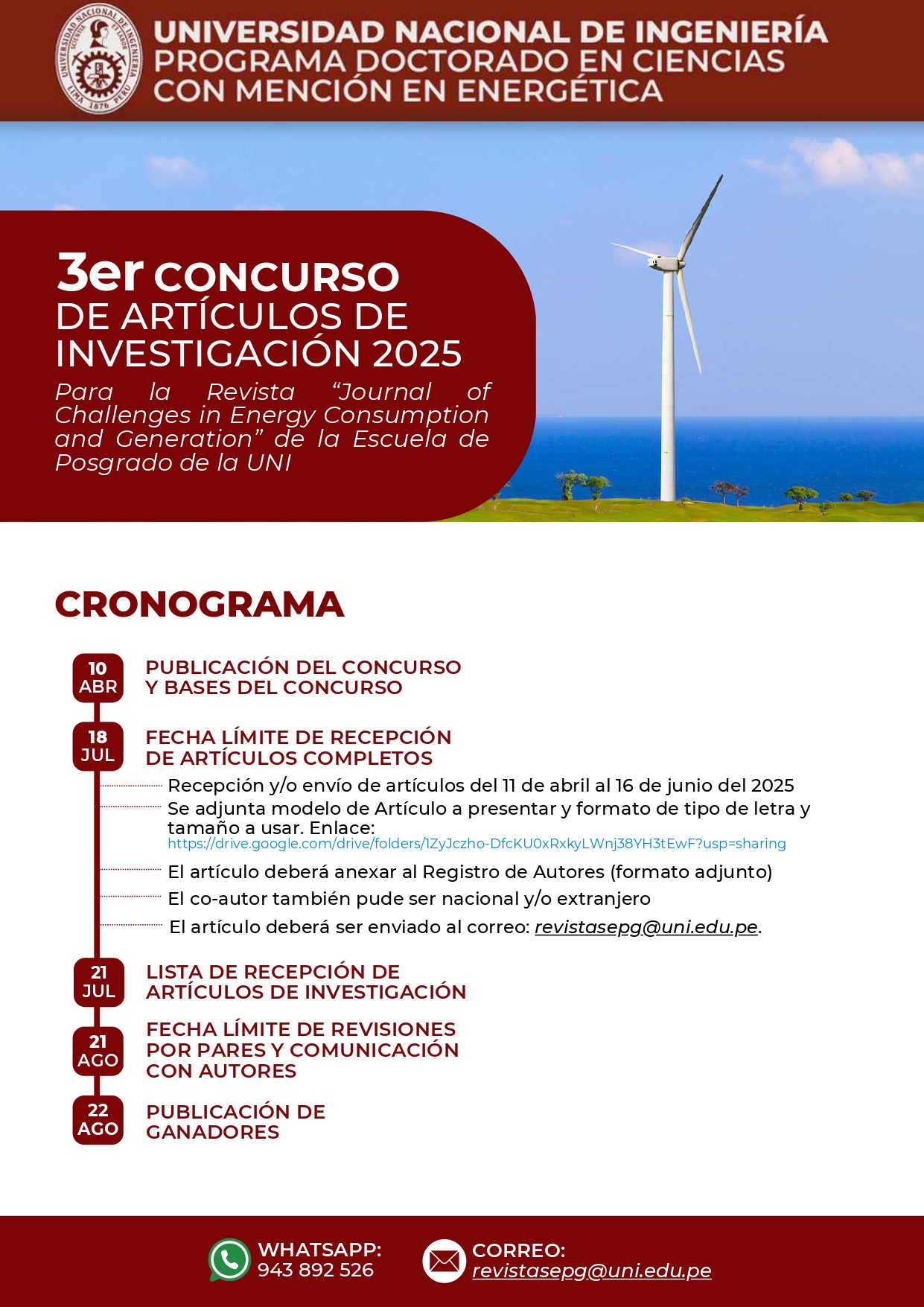 Concurso Artículos IA Cronograma