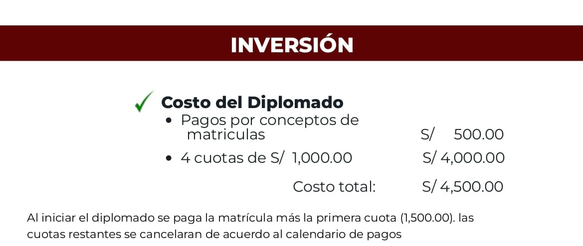 BROCHURE Diplomado PMP 2026 1 INVERSION