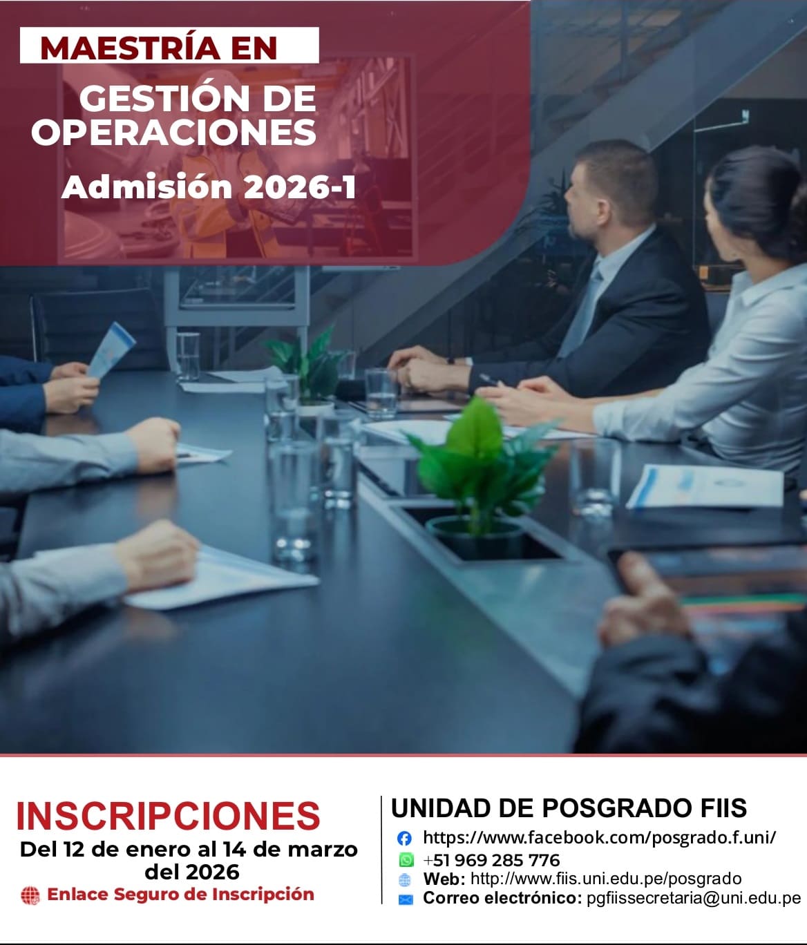 <p style=text-align: left;>Maestría en Gestión de Operaciones</p> <p style=text-align: left;>Inicio de Clases : 30/03/2026</p>