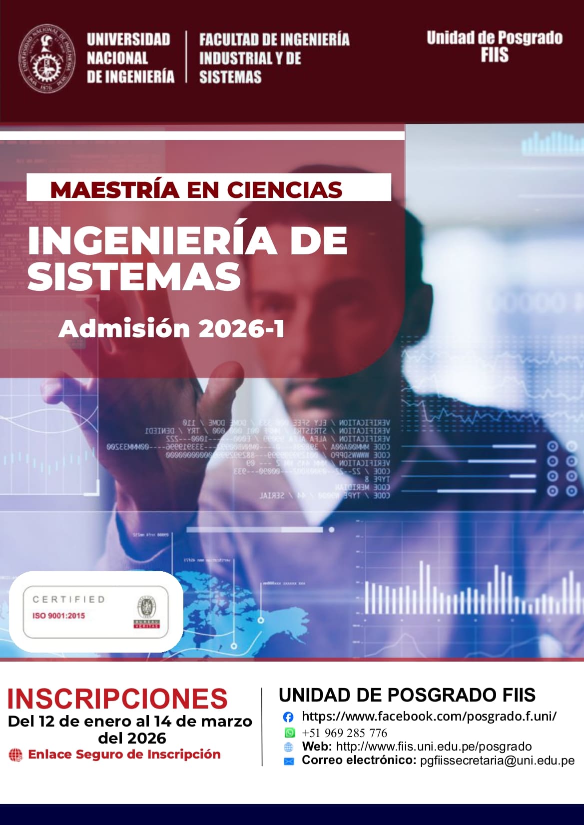 <p style=text-align: left;>Maestría en Ciencias en Ingeniería de Sistemas</p> <p style=text-align: left;>Inicio de Clases : 30/03/2026</p>
