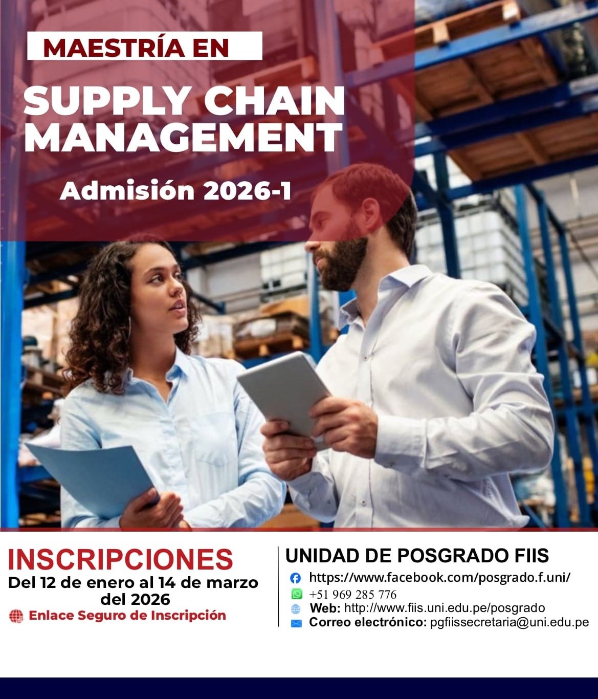 <p style=text-align: left;>Maestría en Supply Chain Management</p> <p style=text-align: left;>Inicio de Clases : 30/03/2026</p>